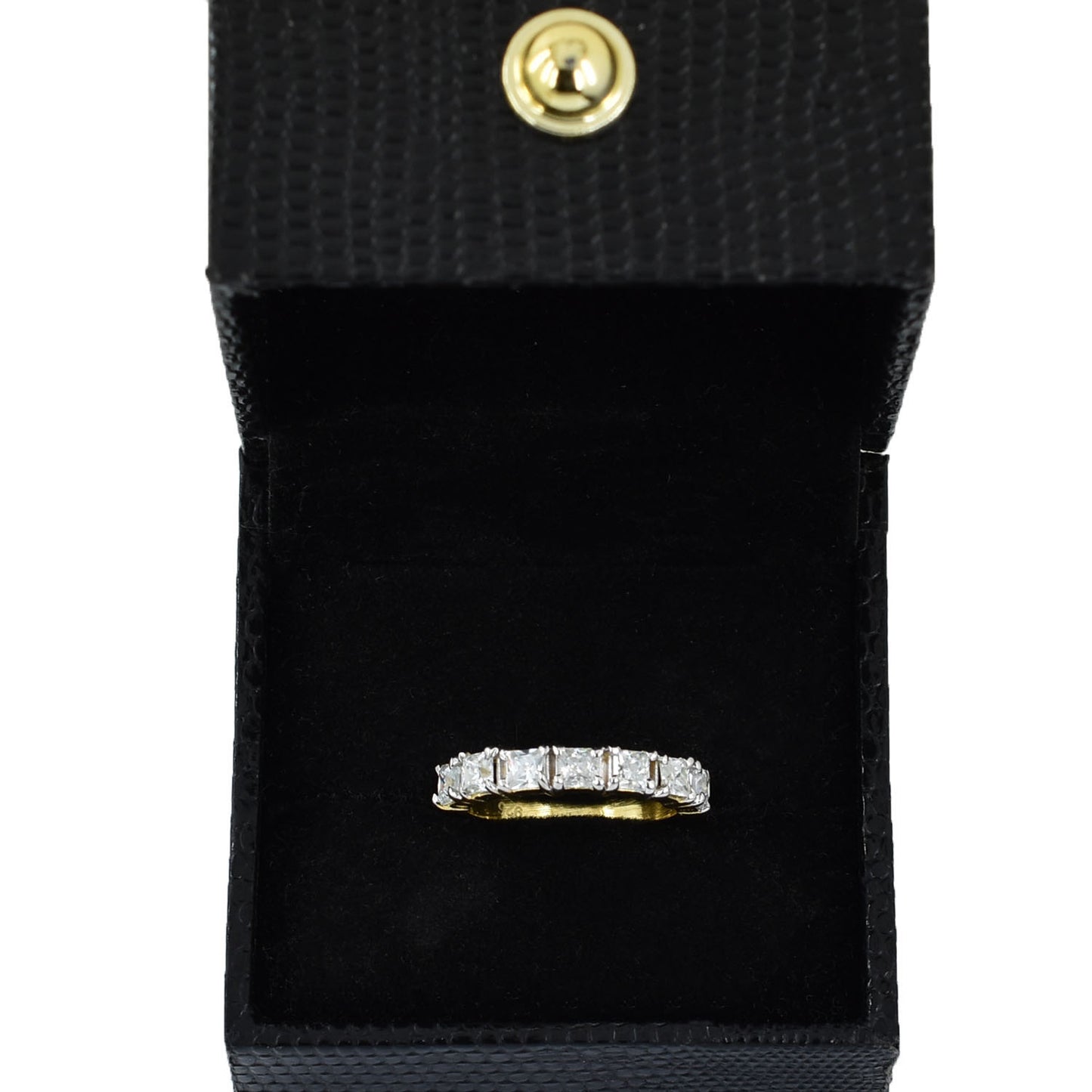 White Princess Cut Ring