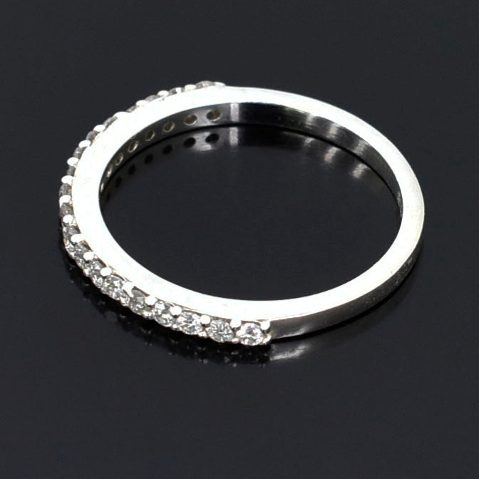 Minimalist White Solitaire Ring