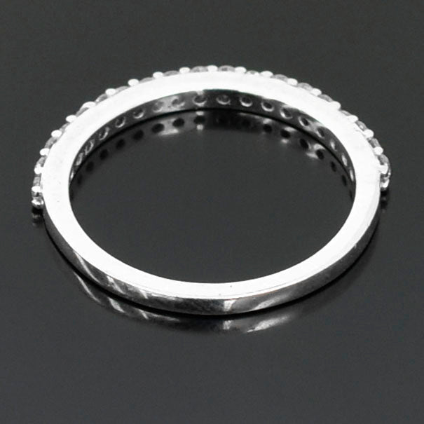 Minimalist White Solitaire Ring
