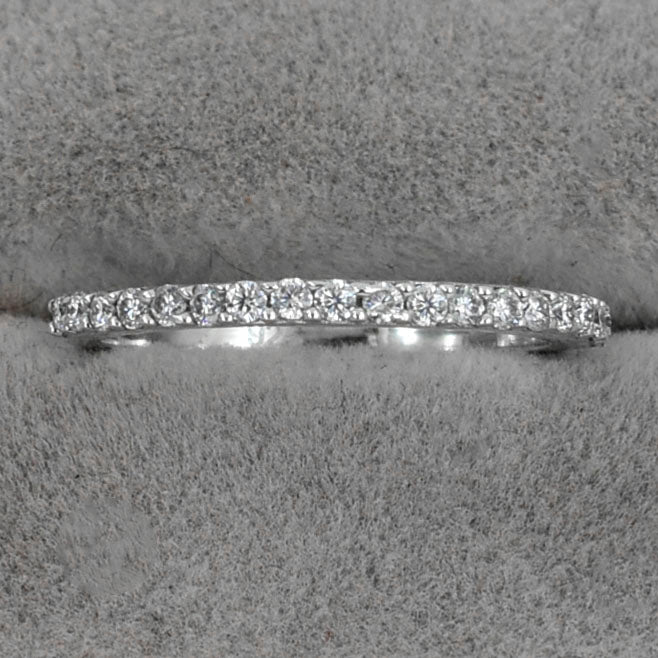 Minimalist White Solitaire Ring