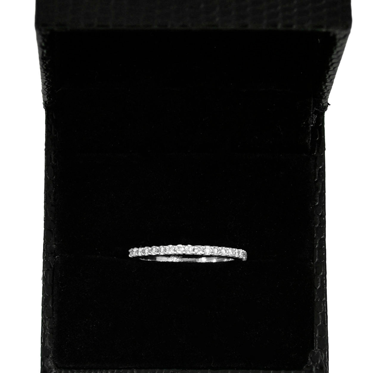 Minimalist White Solitaire Ring