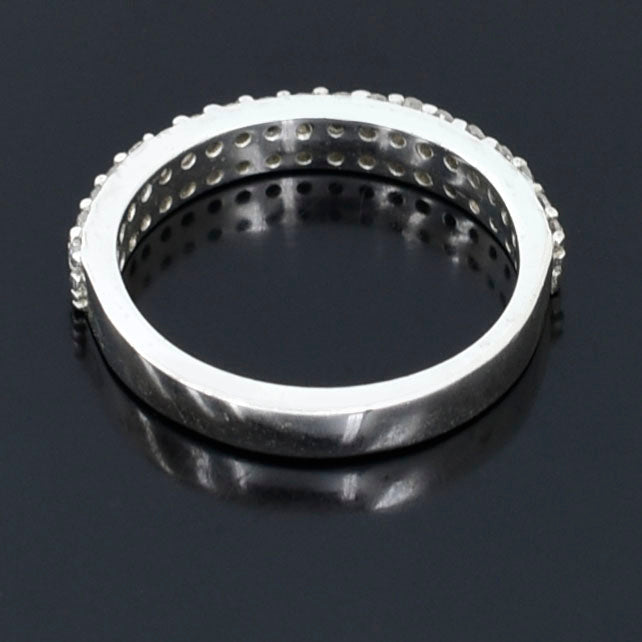White Round Cut Statement Ring