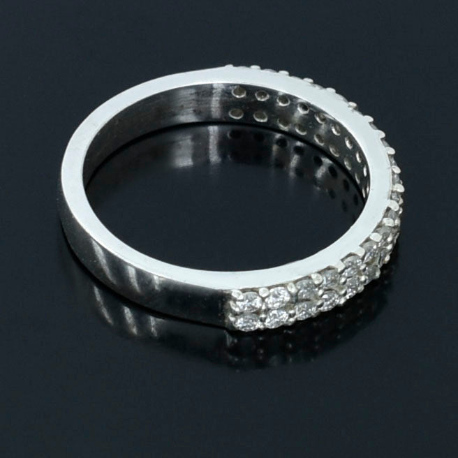 White Round Cut Statement Ring