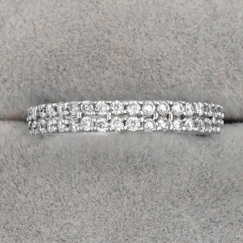 White Round Cut Statement Ring