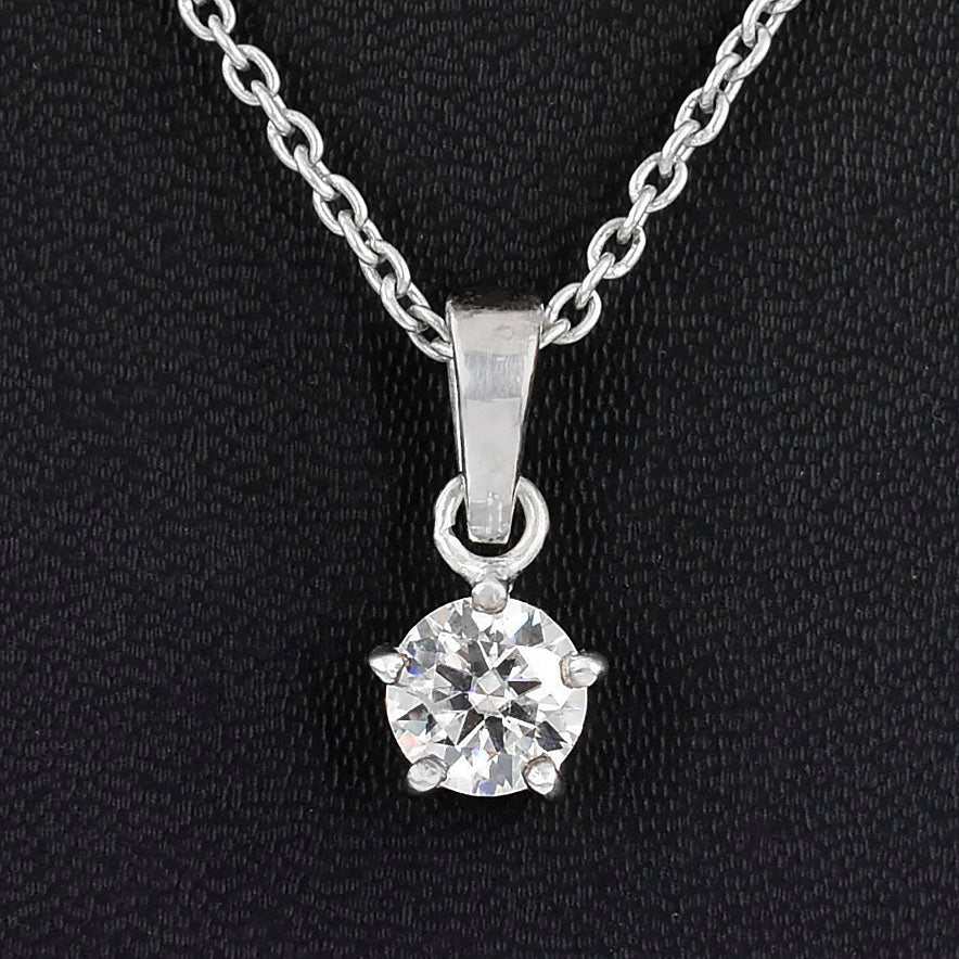 Timeless White Solitaire Pendant