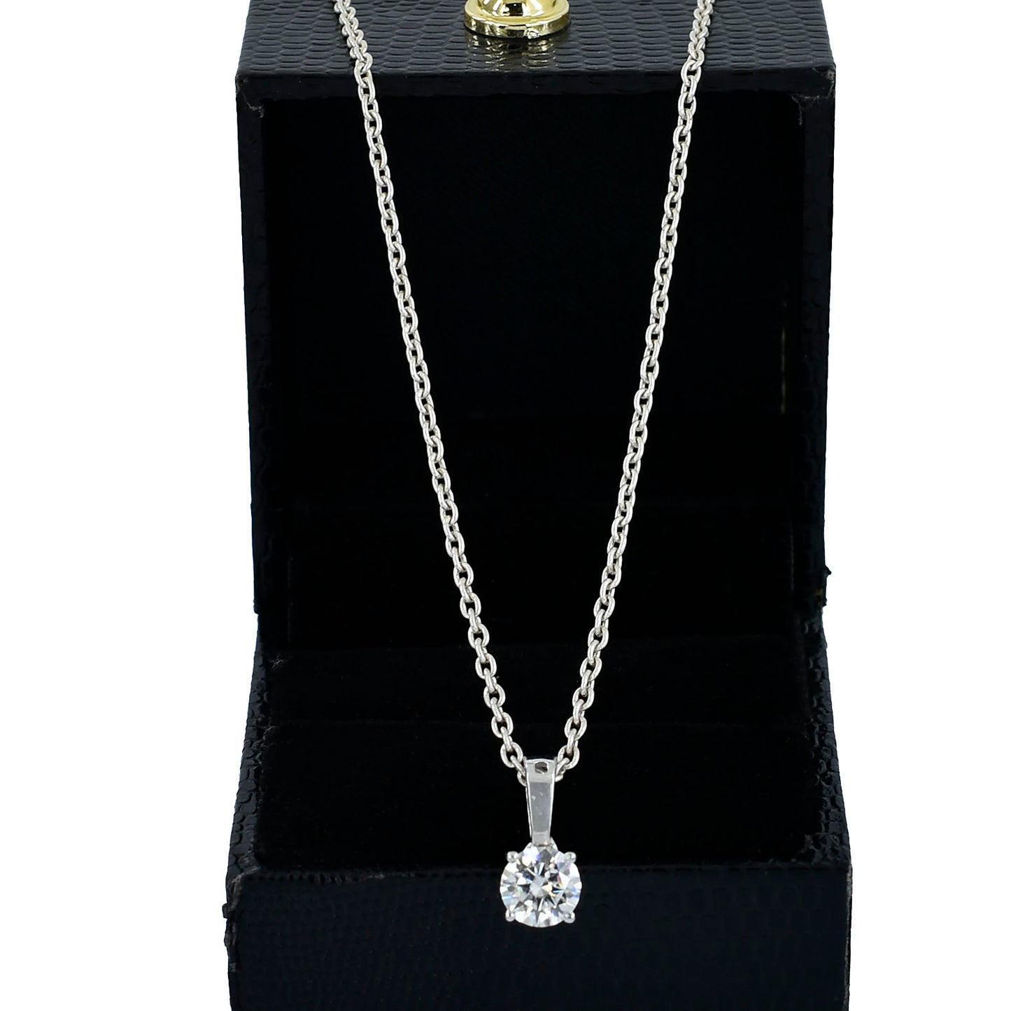 White Round Cut Pendant