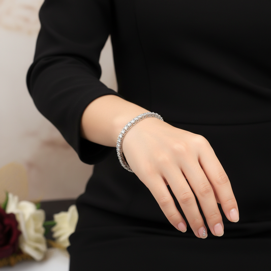 Modern Square Tennis Bracelet