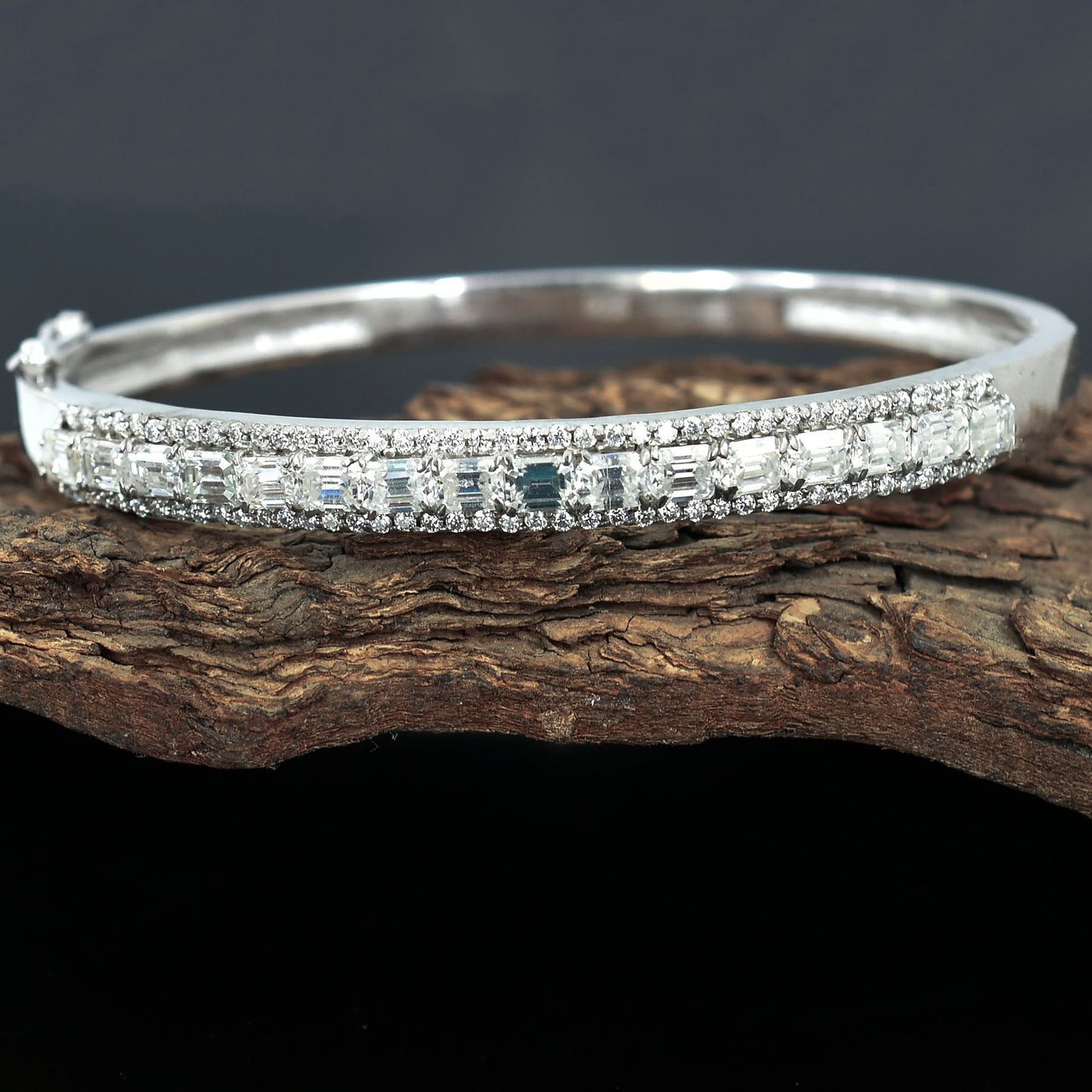 White Baguette Cut Bracelet