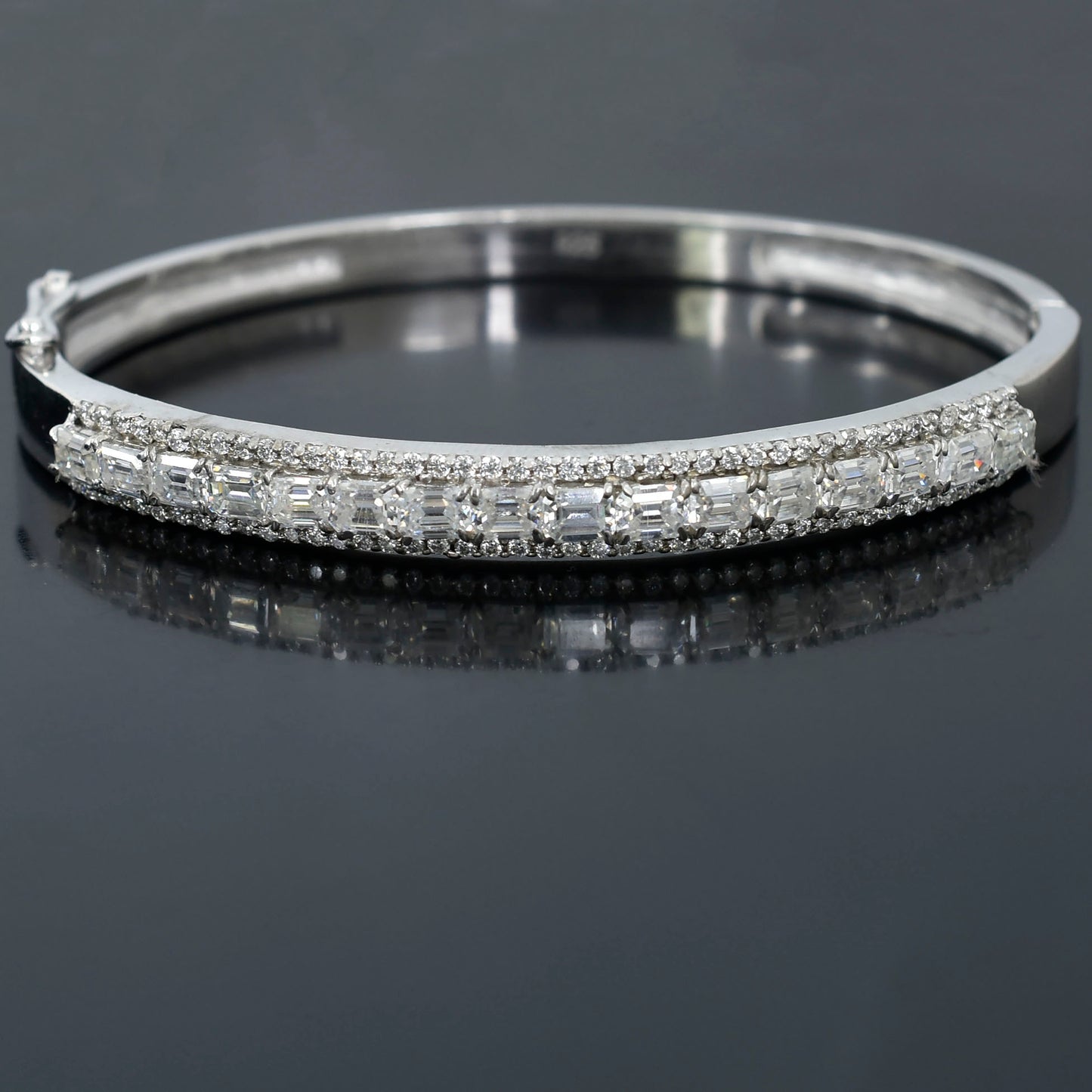 White Baguette Cut Bracelet