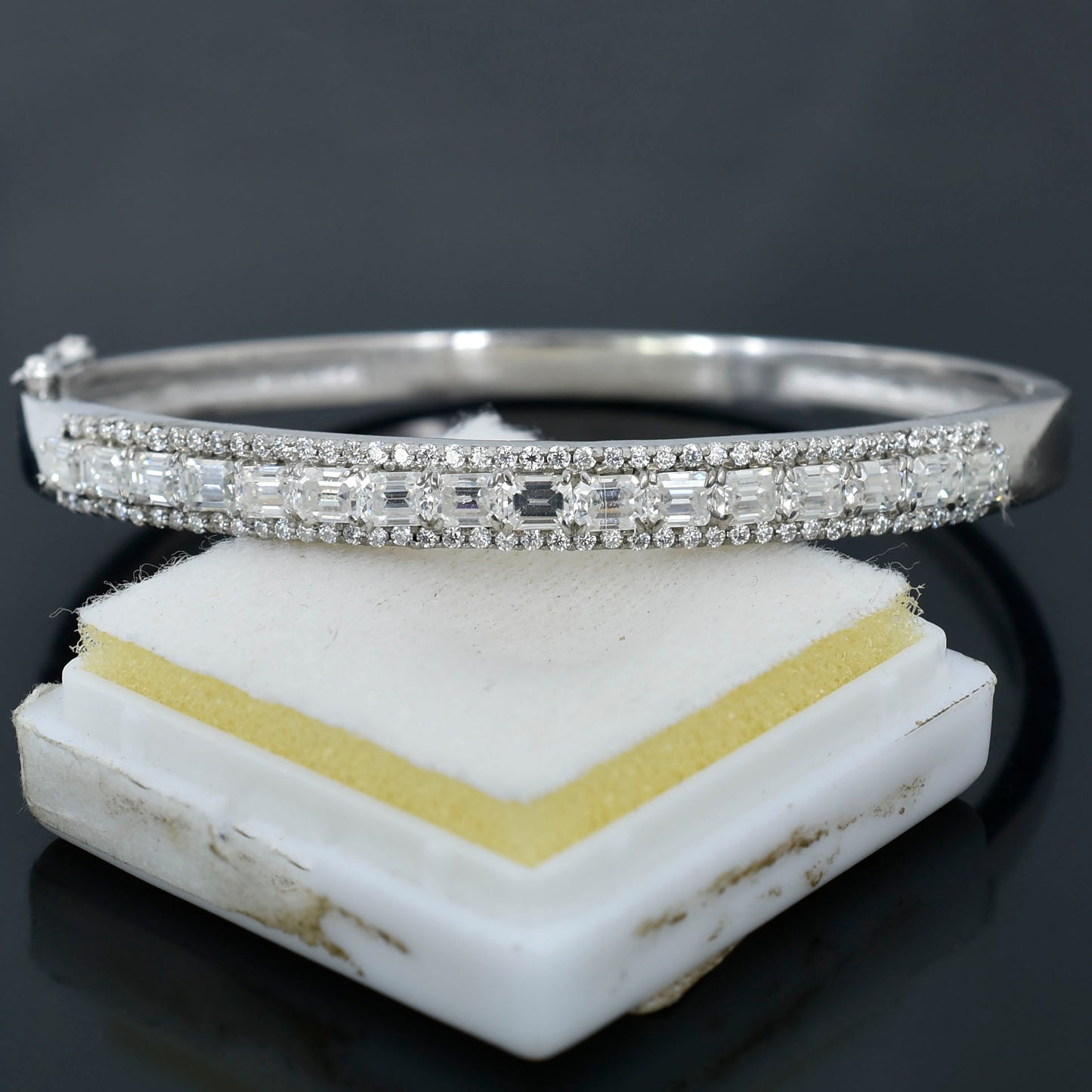 White Baguette Cut Bracelet