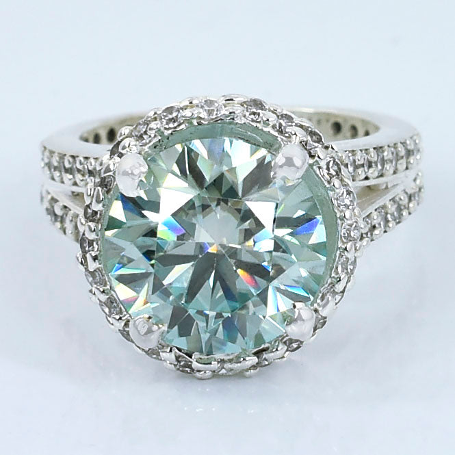 Blue Round Cut Ring