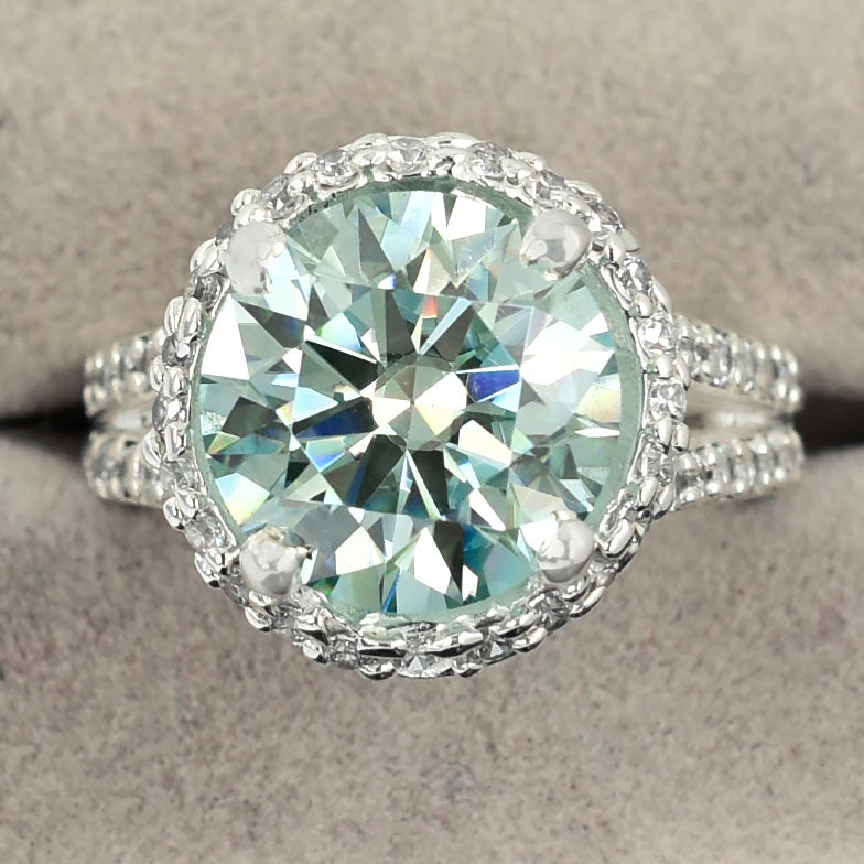 Blue Round Cut Ring