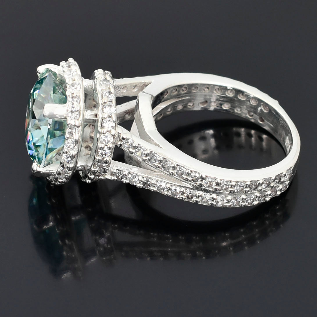 Blue Round Cut Ring