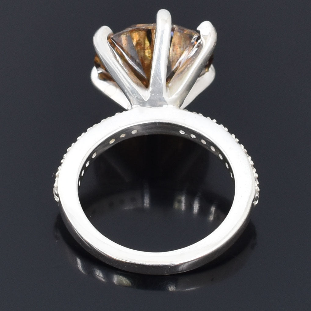 Champagne Round Cut Ring