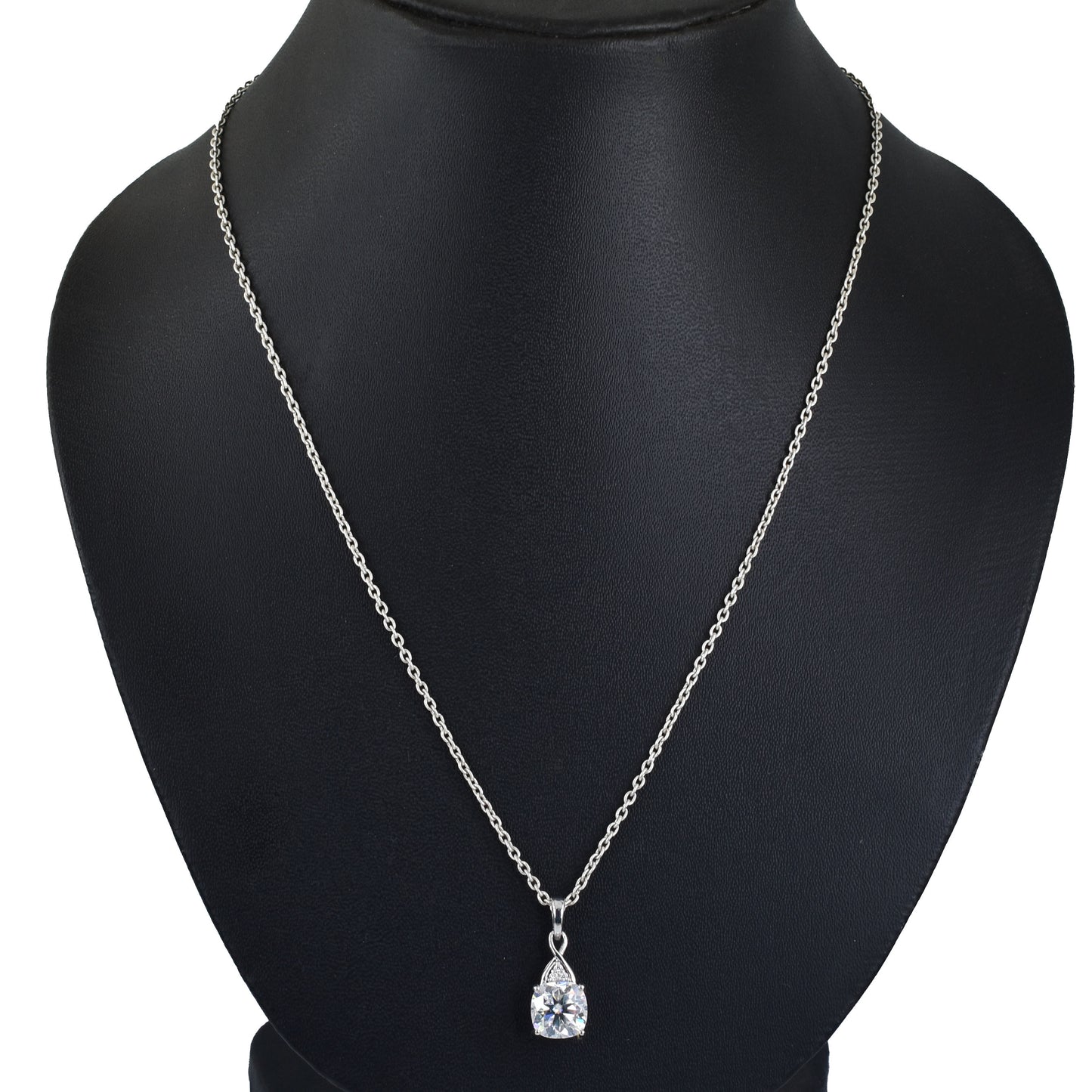 White Cushion Cut Pendant