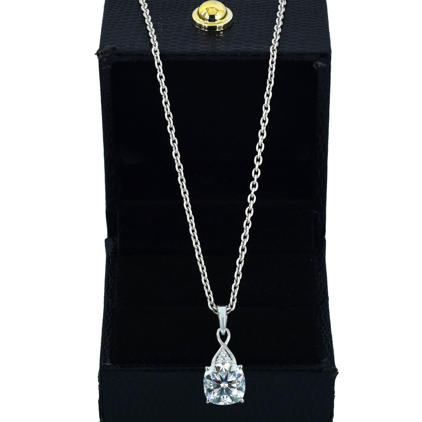 White Cushion Cut Pendant