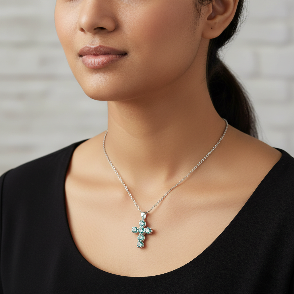 Blue Cross Pendant