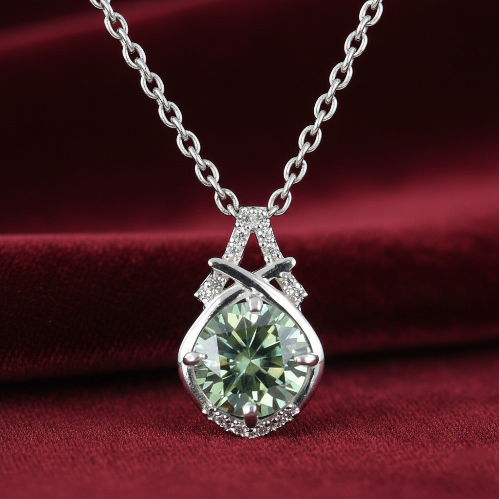 Sparkling Blue Round Pendant