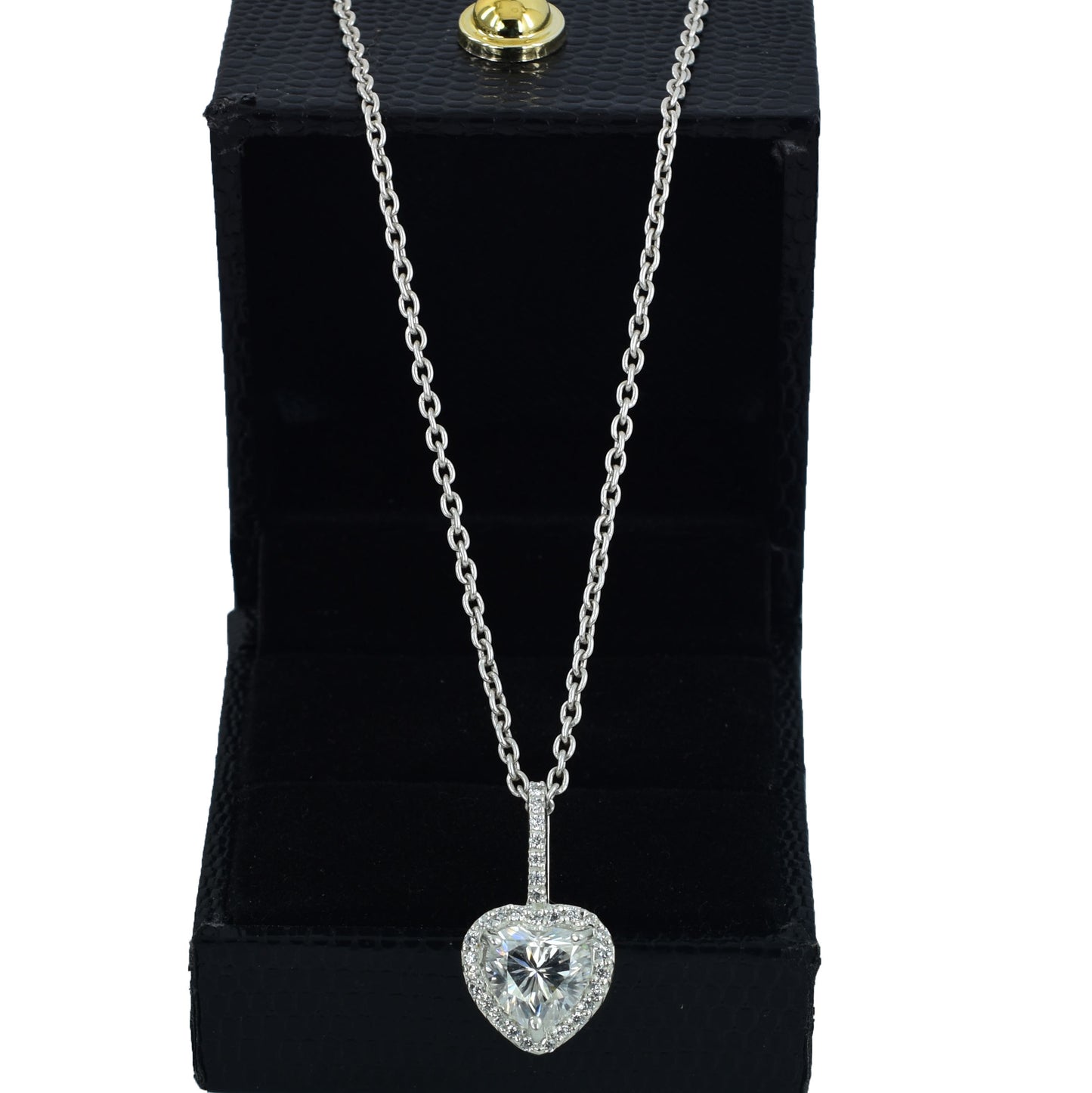 White Heart Cut Pendant