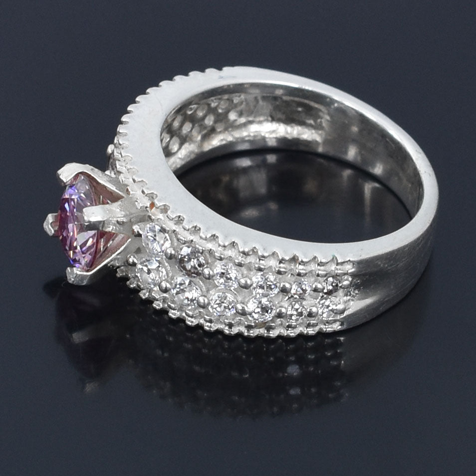 Pink Round Cut Ring