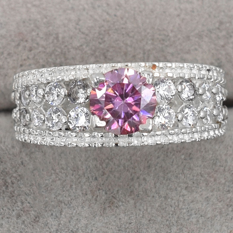 Pink Round Cut Ring