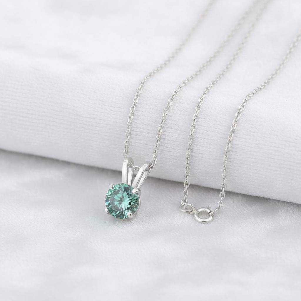 Blue Round Cut Pendant