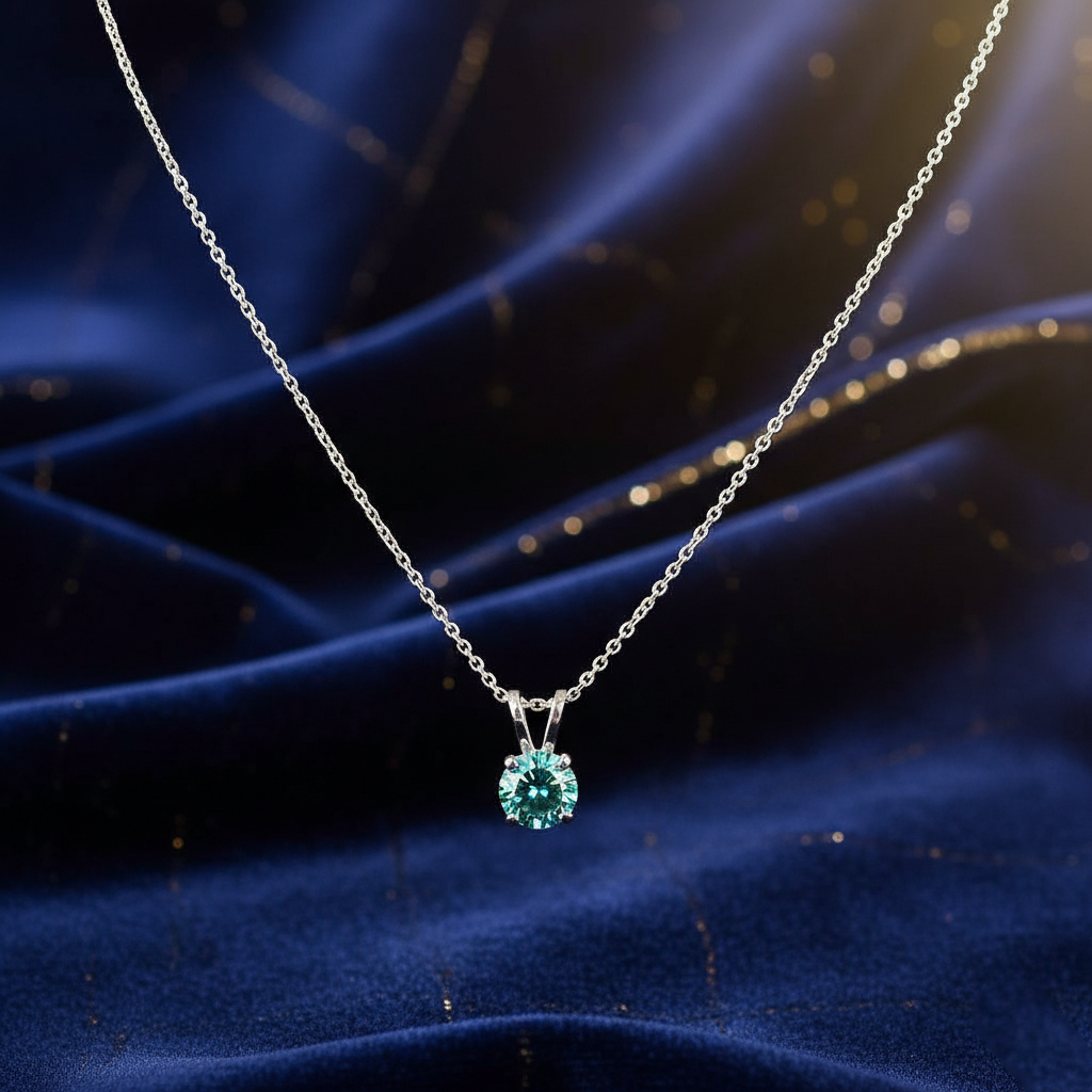 Blue Round Cut Pendant