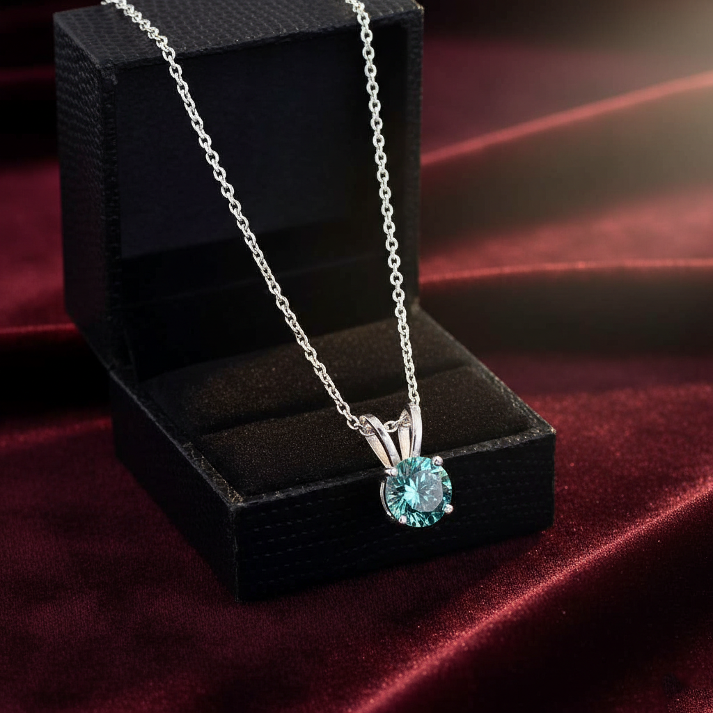 Blue Round Cut Pendant