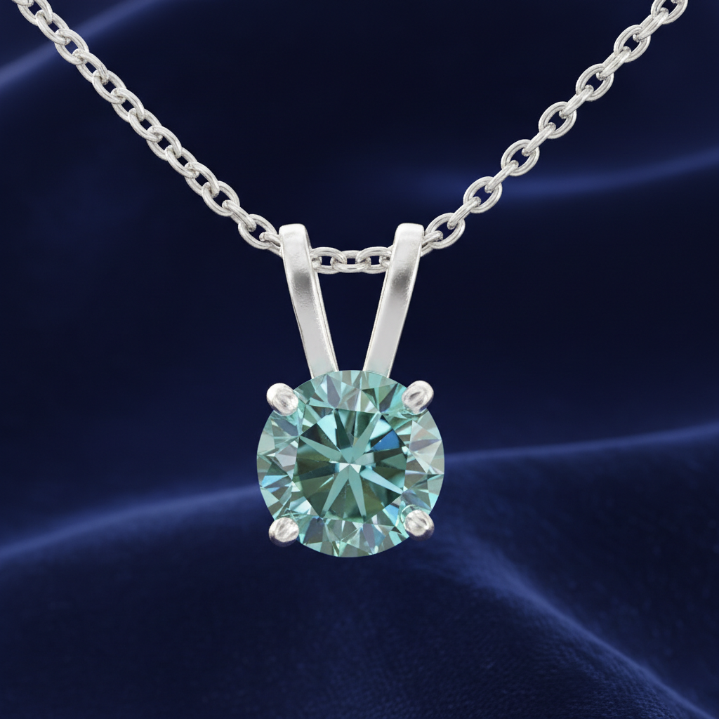 Blue Round Cut Pendant