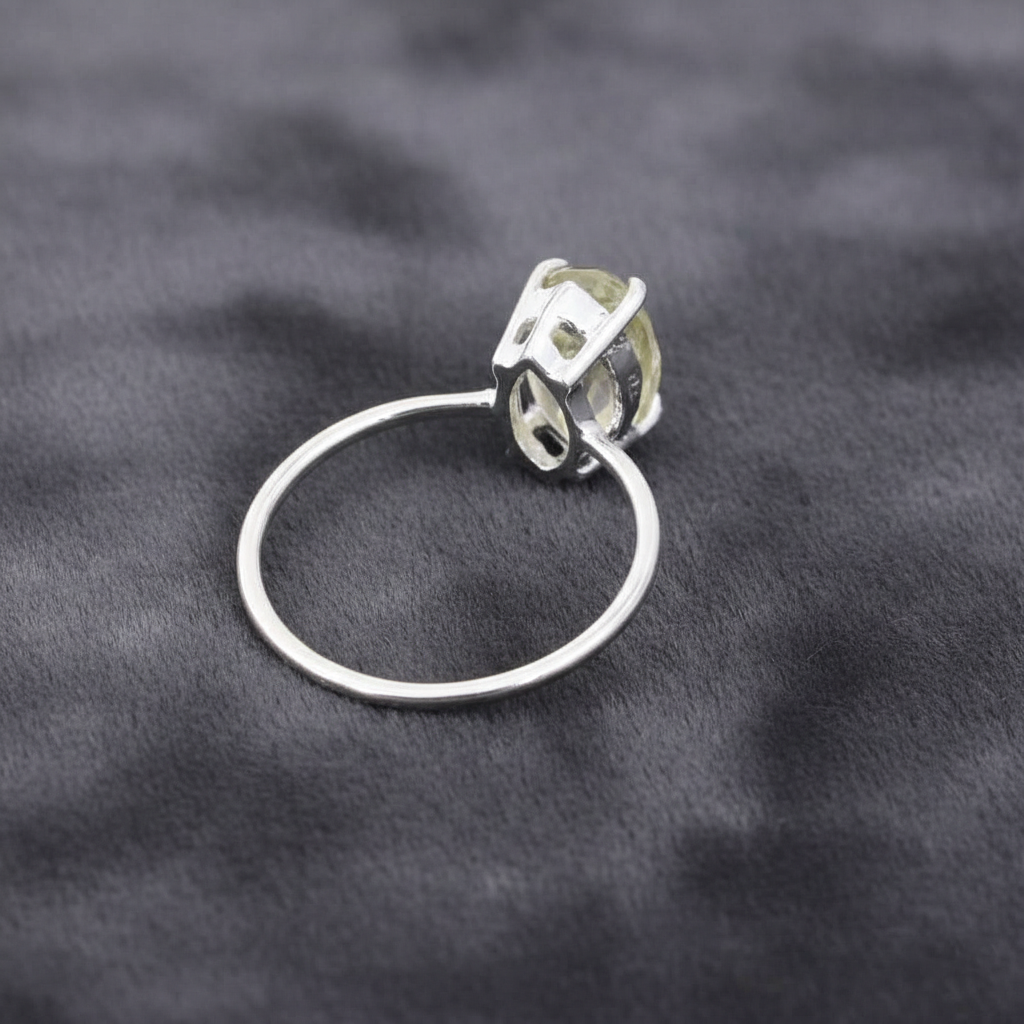 White Marquise Cut Ring