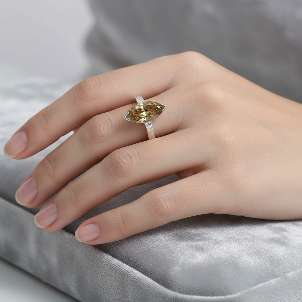Champagne Marquise Cut Ring