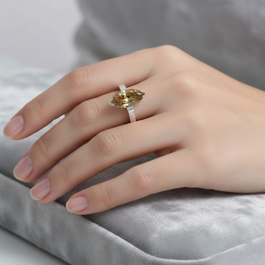 Champagne Marquise Cut Ring