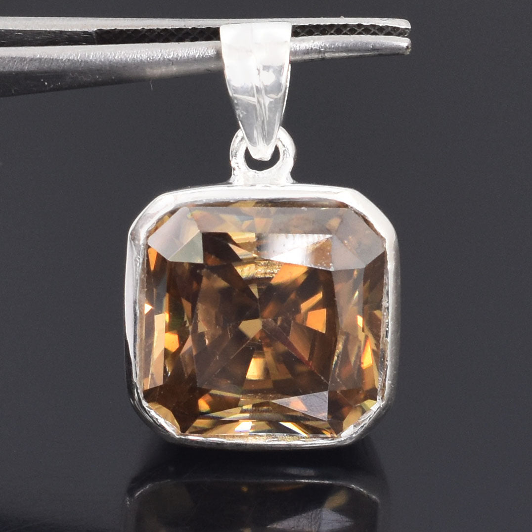 Champagne Square Cut Pendant