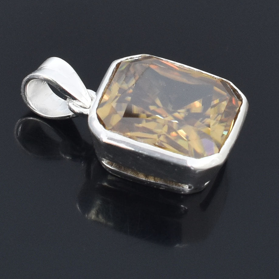 Champagne Square Cut Pendant