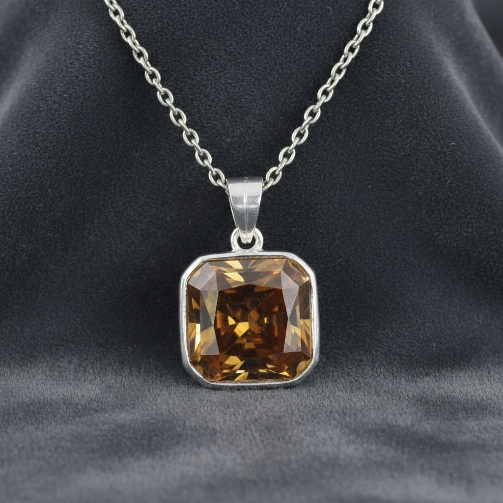 Champagne Square Cut Pendant