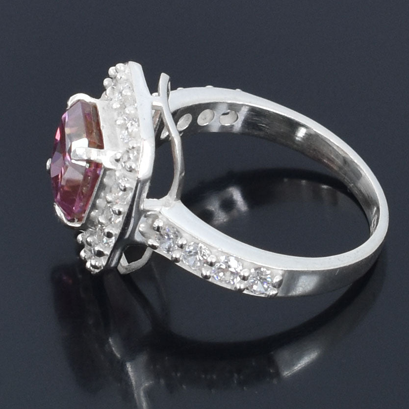 Pink Square Cut Ring