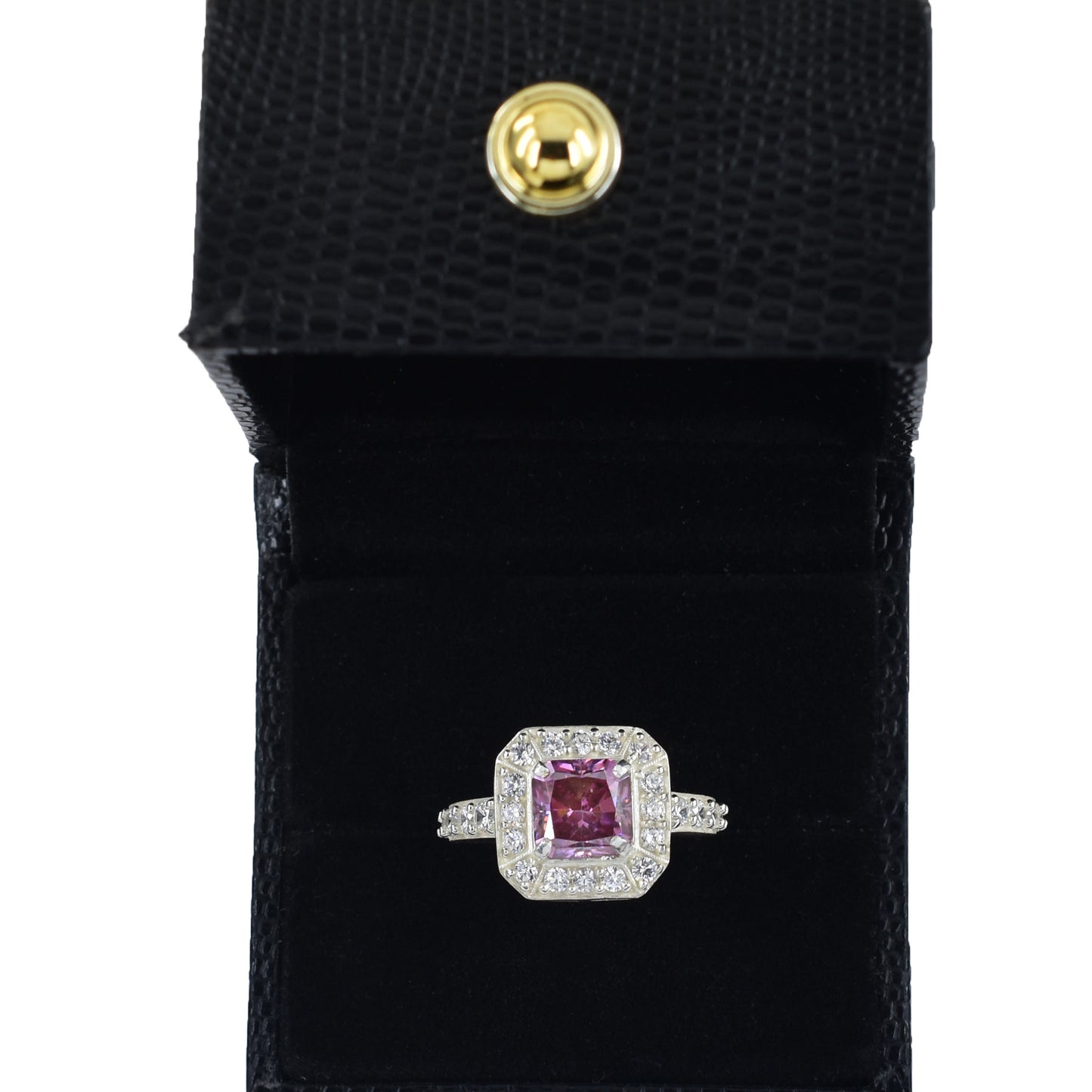Pink Square Cut Ring