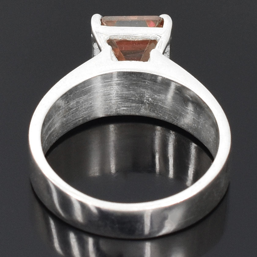 Pink Asscher Cut Ring