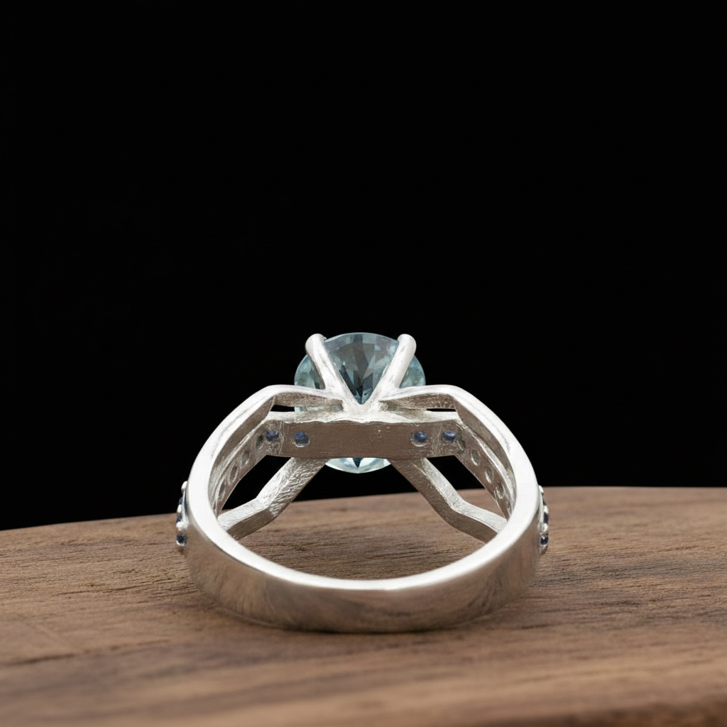 White Round Cut Ring