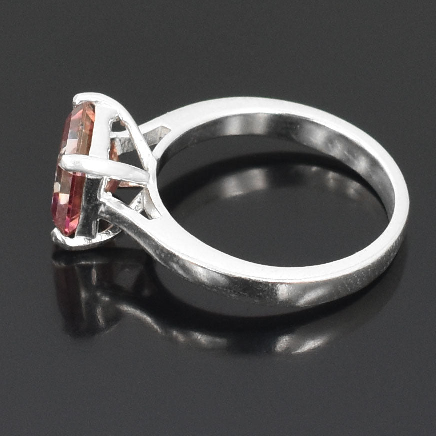 Pink Asscher Cut Ring