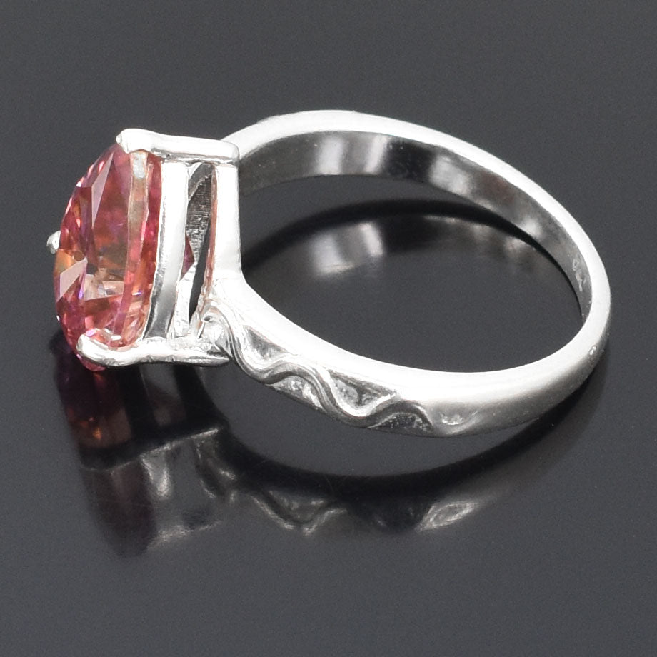 Pink Pear Cut Ring
