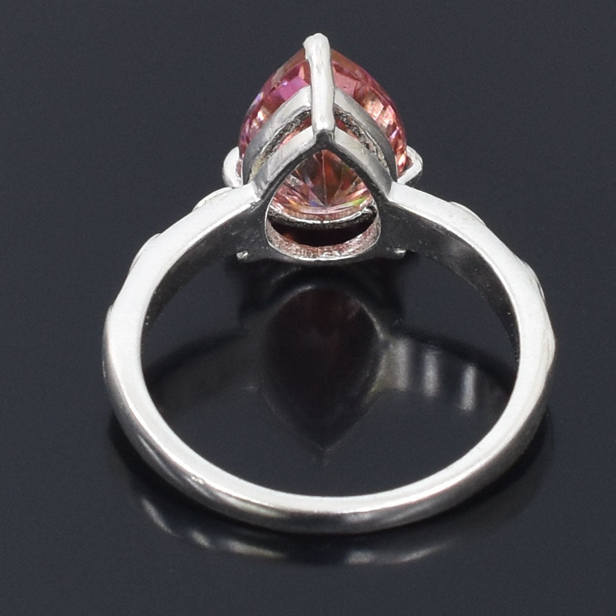 Pink Pear Cut Ring