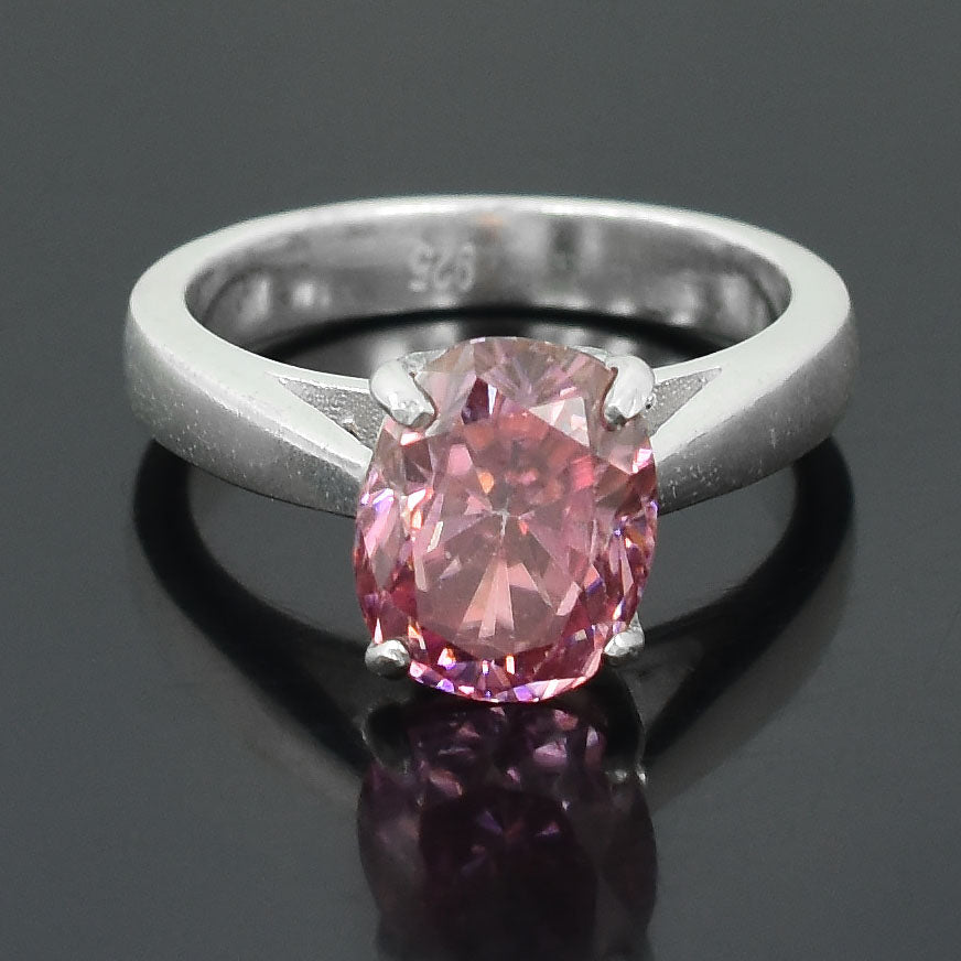 Pink Oval Cut Ring