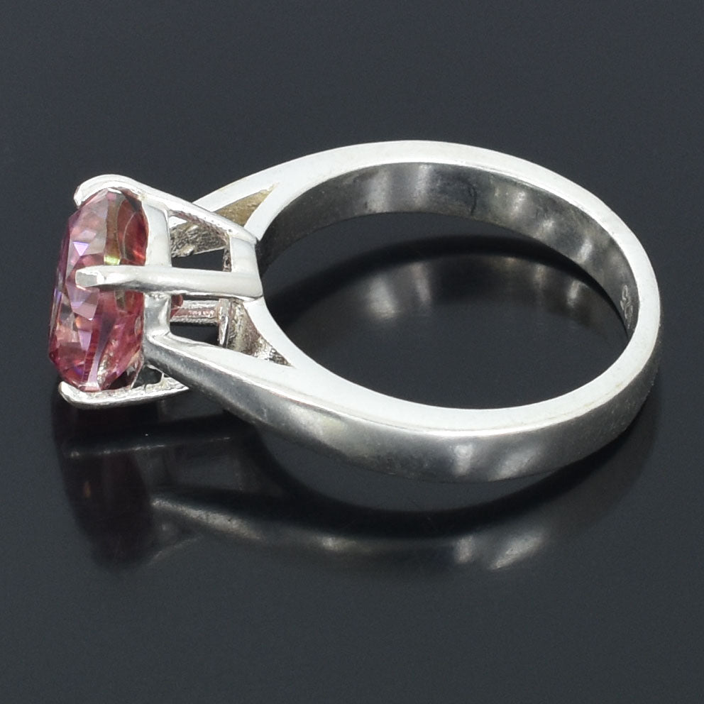 Pink Oval Cut Ring