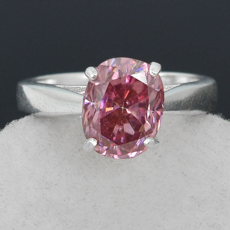 Pink Oval Cut Ring