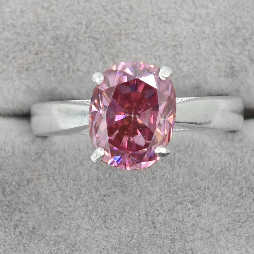 Pink Oval Cut Ring