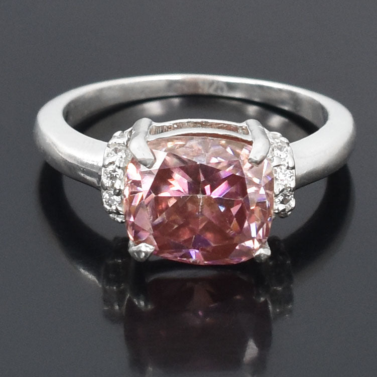 Pink Oval Cut Ring