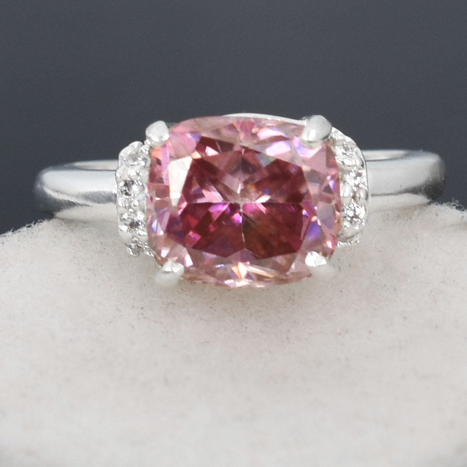 Pink Oval Cut Ring