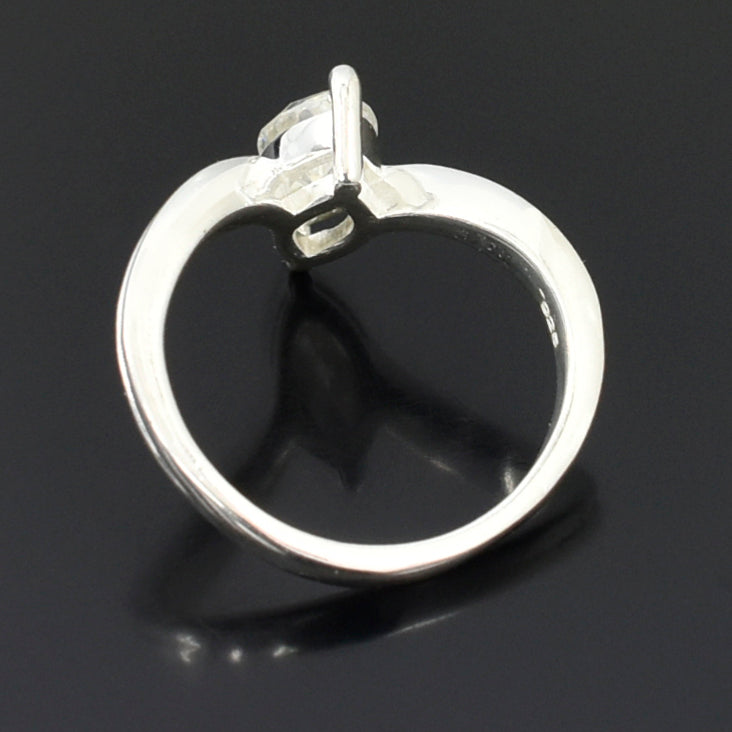 White Marquise Cut Ring