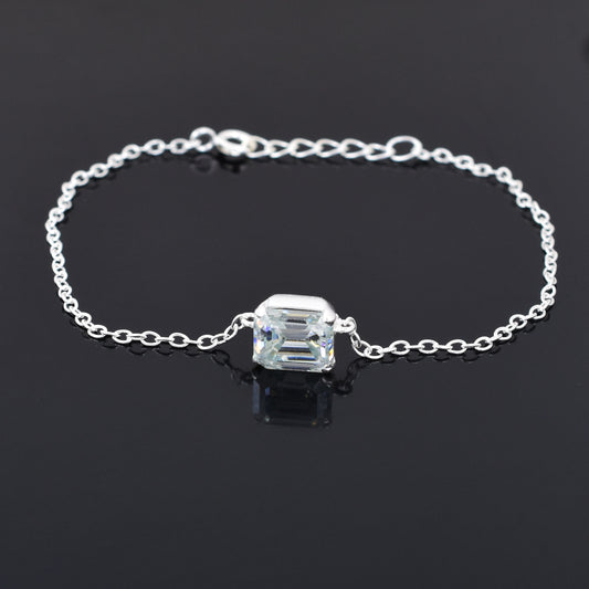 2.5 Ct White Emerald Lab Diamond Bracelet